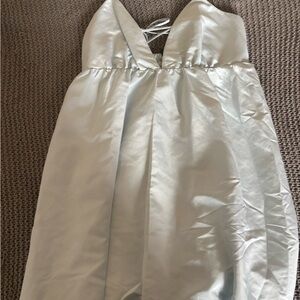 Elegant Silver Halter Dress